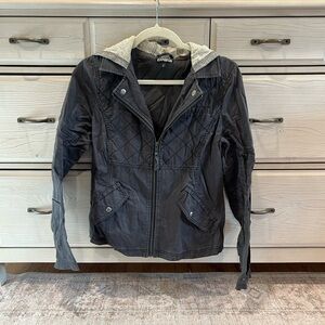 Express Spring Quilted Jacket with Hood